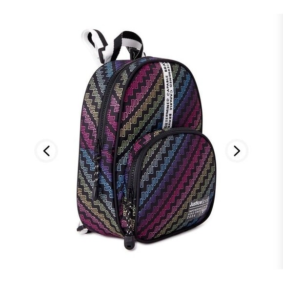 Justice JSPORT Mini Backpack for Tween Girls with Cool Colors & Two Compartments - Picture 7 of 12